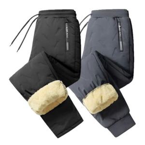 봄 가을 남자 양털 기모 바지 융털 패딩 남성 상하 운동복 여자 바지 작업복 빅사이즈 융털 겨울