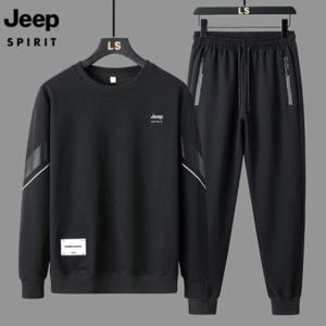 지프 JEEP SPIRIT 남성 무지 트레이닝복 가을 라운드 츄리닝맨투맨세트 운동복세트