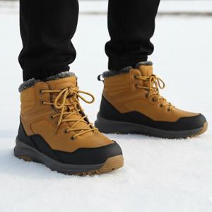 빅사이즈 겨울 워커 방한화 남성 신발 하이탑 털 안감 부츠 오토바이 라이더 배달 안전화 작업화