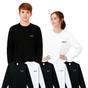 어블룸 포켓 빈티지 도시티 남성 여성 17수 긴팔 면티 그래픽 로고 티셔츠 남성 남여공용