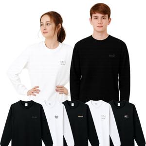 어블룸 포켓 여행 도시티 남성 여성 17수 긴팔 면티 그래픽 로고 티셔츠 남성 남여공용