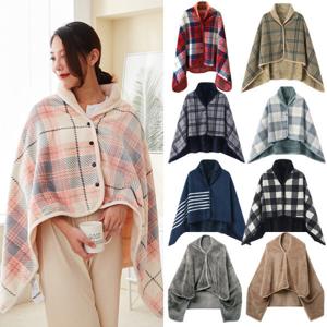 (1+1 특가)  1+1 극세사 망토담요 똑딱이 단추 무릎 밍크 겨울 블랭킷