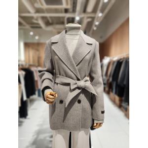 라인어디션(N854) 여성 더블버튼 벨트 울자켓 NHJKOK0400