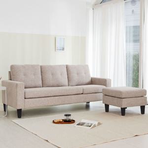 마리오 3인용쇼파 3인용소파 가죽 패브릭 소파 3인소파 3인쇼파 사무실 매장 거실 소파 스툴포함