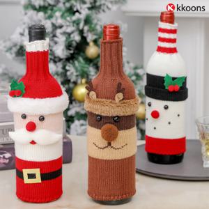 꾼스 크리스마스 와인 커버 장식 산타 루돌프 눈사람 와인병커버 오늘 주문시 당일배송