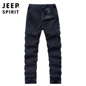 JEEP SPIRIT 가을 아웃도어 작업복 멀티포켓 카고바지 남성 스트레이트 팬츠