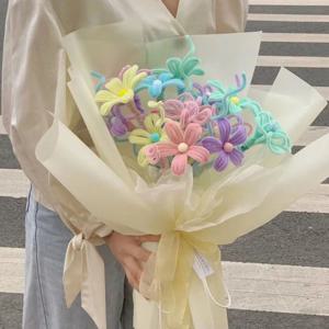 (200P) 모루 인형 모루 철사 꽃다발 만들기 키링 공예 재료 부자재 키트 털 DIY 소품 재료