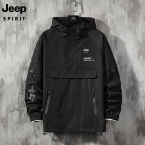 지프 JEEP SPIRIT 남여공용 아노락 반집업 바람막이 자켓 후드 점퍼