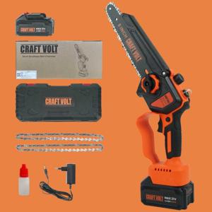 (특가) 크래프트볼트 21V 무선 충전식 전기톱 8인치 배터리 2개