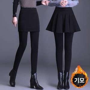 기모 / 기모 아님 여성바지 가을 겨울 치마레깅스 밴딩 긴바지 캐주얼 치마바지 데일리 팬츠 바지