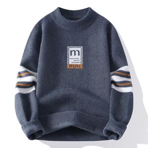 남자 가을 겨울 라운드넥 니트 스웨터 부드러운 캐시미어 이너 니트