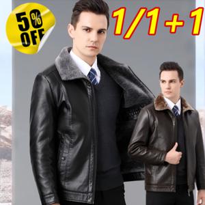 1/1+1기모 안감 남성용 두꺼운 가죽 재킷 양가죽 부드러운 겨울 기모 양가죽 자켓 남성용 스웨이드 재킷