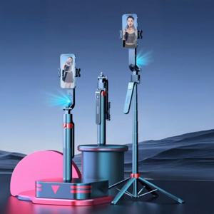 J2K 셀카봉 삼각대 AI 360도 자동추적 블루투스 리모컨