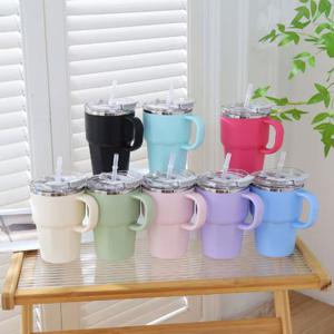304 스텐 휴대용 빨대 텀블러 보냉 보온 텀블러 600ml
