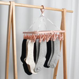 양말 건조대 32클립/접이식/빨래/집게/걸이/건조/속옷/실내/원룸/세탁/옷걸이형/미니/소형/작은/빨래걸이대
