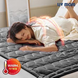 자가발열 보온유지 발열솜 극세사 패드 웜매트 고정밴드 매트리스 커버