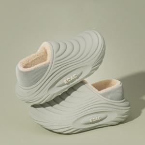 1+1 PURETONE 겨울 커플 쿠션감 털슬리퍼 방수 플러시 슬리퍼