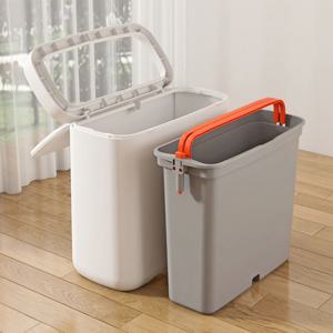 원터치 슬림 무지 틈새 휴지통 냄새 차단 버튼식 (다주리)