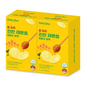 데일리원 꿀 담은 진한 레몬즙 레몬수 원액 레몬물 스틱 착즙 주스 2통
