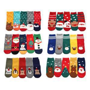 국산 어린이 크리스마스 양말 5켤레 세트 아동 유아 아기 어린이집 유치원 초등 학생 학교 단체 선물