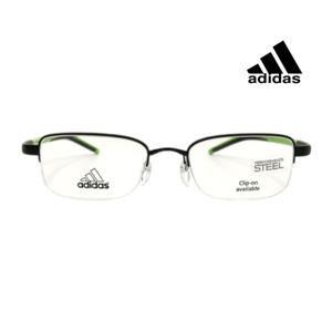 아디다스 초경량 사각 티탄 메탈 반무테 블랙 그린 탄성 남자 여자 안경테 a673-6064 정품 최저가