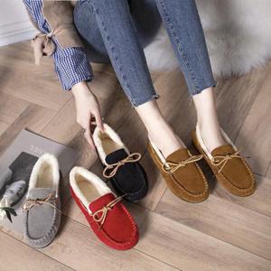 여성 방한 플랫슈즈 모카신 단화 편한 신발 스웨이드 로퍼