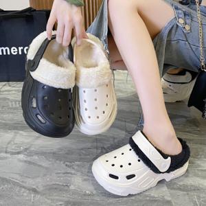 털슬리퍼 4CM 겨울 무중력 쿠션 방한 털 샌들