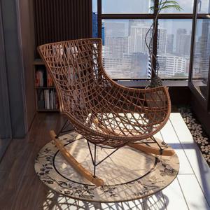 J2K 흔들의자 1인용 성인 라탄 흔들 의자 가정용 거실