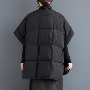 빅 사이즈 여성복 가을 겨울 신상 헐렁헐렁 복고 디자인 망토 스타일 백합 패션 백합 여성 면 조끼