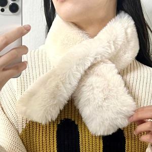 페이크퍼 밍크 목도리 머플러 에코 쁘띠 방한 겨울 목도리 IY-AMS105