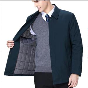 100kg 빅사이즈 중장년 남성복 외투 단추 재킷 외투 얇은 아빠 옷 보온 면옷 두꺼운 캐주얼 루즈한 면복