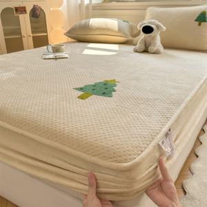 낮잠 밀크 플리스 누빔 매트리스커버 매트리스 보호 커버 3종 세트