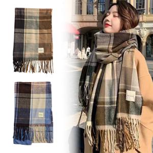 모스 울터치 체크 머플러 목도리 스카프 넥워머 색상2종
