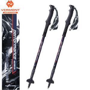 버먼트 국산 등산스틱 퍼포먼스 네이비 3단스틱 2개1세트 듀랄루민 AS가능