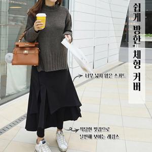 여성 치마 달린 레깅스 불규칙 레깅스 치마바지 기모 워커 부츠 두꺼운 가짜 투피스 하이웨스트