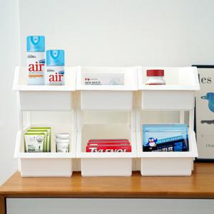 이유 적층형 다용도 정리함 6P 미니 수납 바스켓 오픈형 수납함 공구 소품 펜 색연필 집게 문구류 보관함