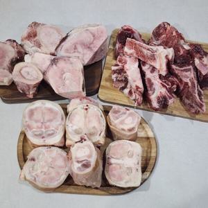 한우 1등급 몸보신세트 6kg 우족2kg+사골2kg+잡뼈2kg