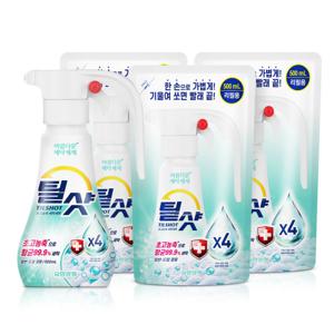 유한양행 틸샷 초고농축 세탁세제 용기500ml X  1개 +리필 500ml X 3개