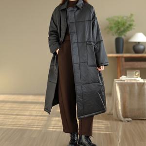 패딩 점퍼 여성 겨울 중장형 오버슬립 면옷 두께 패션 고급감 큰 사이즈 겹솜저고리 외투