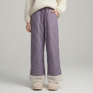 SUTA 기모 바지 1+1 몽글 겨울 따뜻한 뽀글이 안감 항아리 누빔 패딩바지