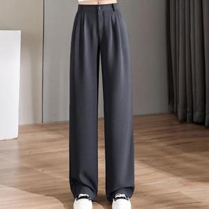 여성 밴딩 슬랙스 와이드 바지 정장바지 통바지