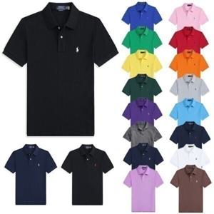 폴 로 랄 프 로 렌남성 순면 클래식핏 피케 카라 커플 여성 공용 반팔티 25컬러