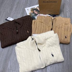 폴 로 랄 프 로 렌 반집업 하이넥 니트 폴 로셔츠 루즈핏 니트 코트 상의