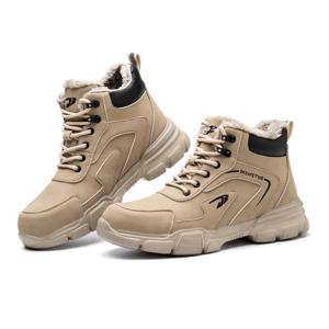 겨울 방한 6인치 털 안전화 작업화 겨울용 방한 안전한 남자 기모 털 작업화 겨울 따뜻한 안전화