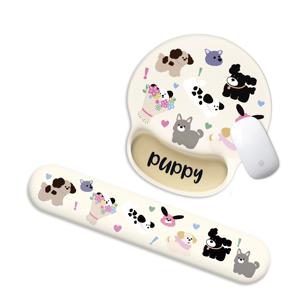 메모리폼 키보드 손목받침대+ 마우스패드 카툰 세트