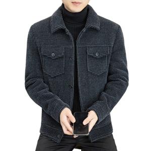 모직 코트 남성 가을 겨울 재킷 트렌드 쇼트 코튼 두께 보온 모직 재킷 위에 옷