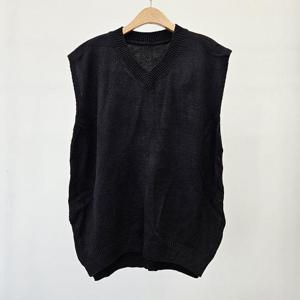 빅사이즈 409 베이직브이니트박스조끼 DBNS682