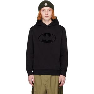 25 FW 몽클레어 남성 블랙 배트맨 로고 후드티 242111M202096