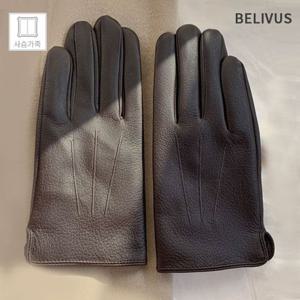 빌리버스 남자 가죽장갑 겨울 핑거홀 털장갑 BKJ015