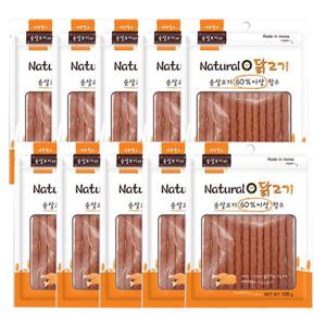 강아지 져키 네츄럴오 닭고기 100g 10개 애견 간식